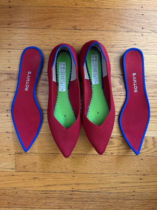 Rothy's Shoes - Rothy's the Point Red Pointed Toe Flats